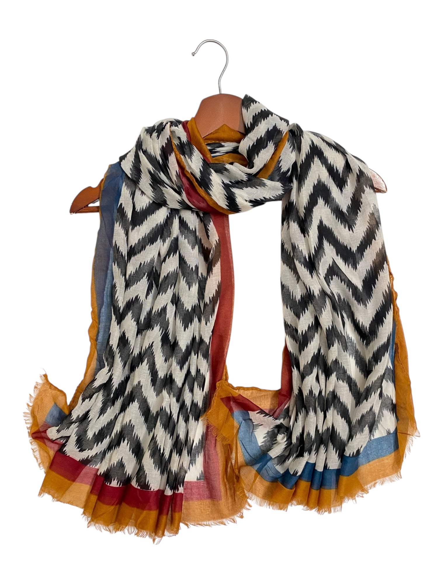 Chevron Printed Hijabs - Caramel