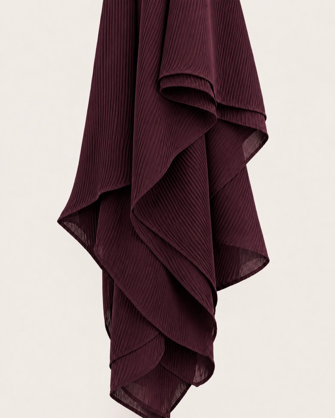 Dunes Pleated Chiffon Hijabs - Plum