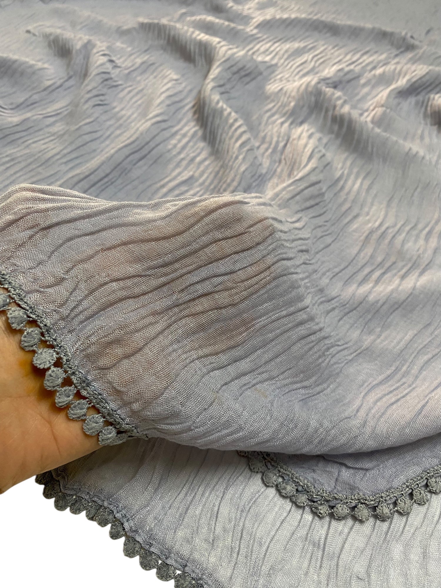 Rawaa Pleated Hijabs – Grey