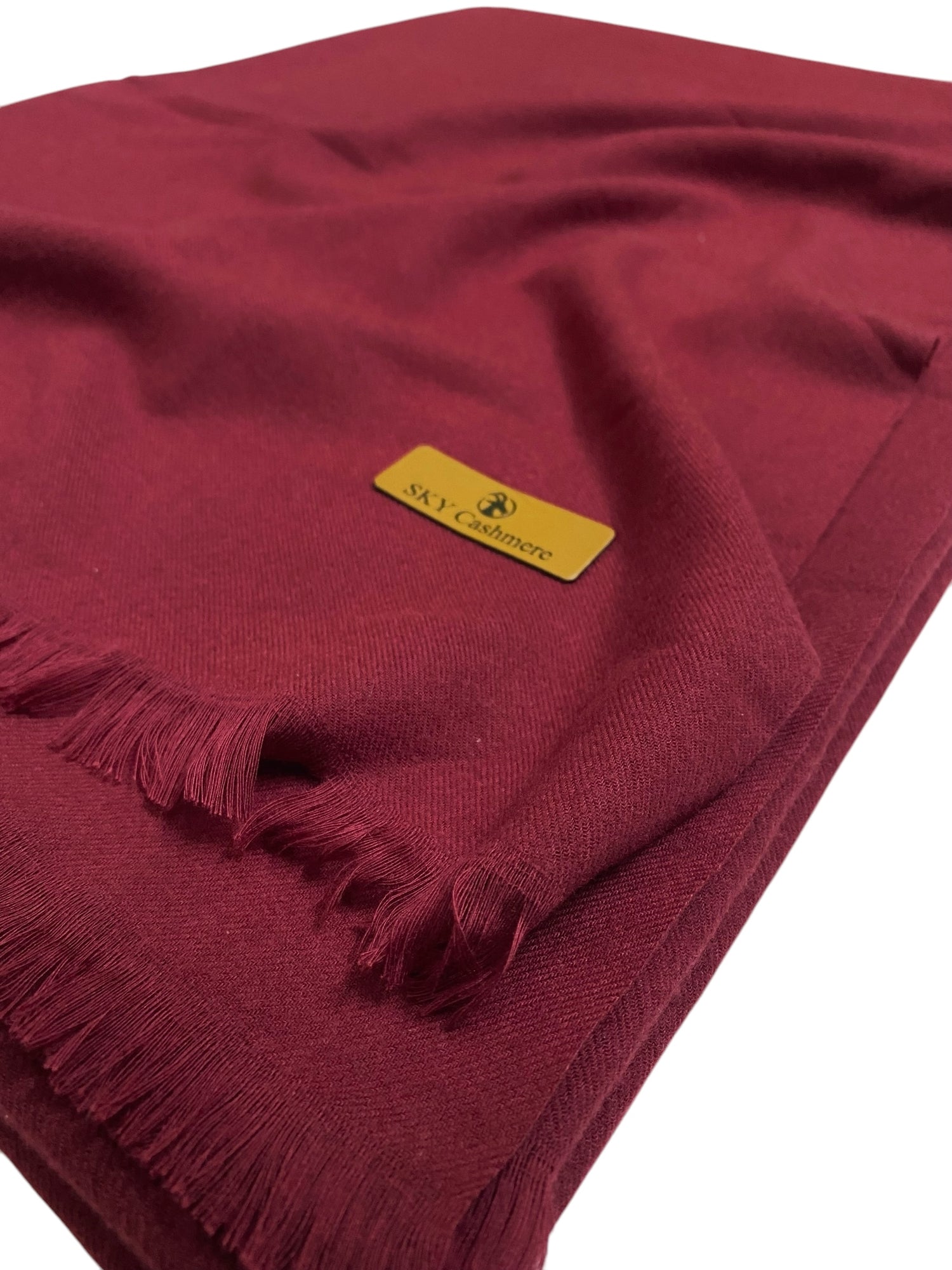 Plain Cashmere Shawls - Maroon