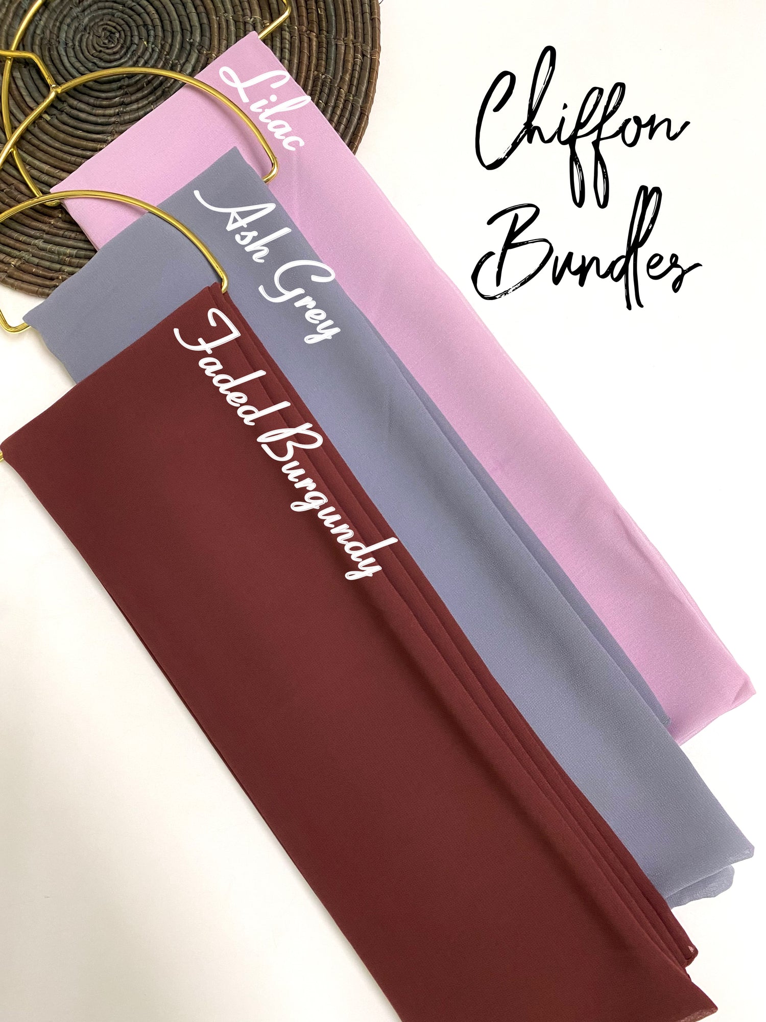 “Ashrose” Georgette Chiffon Hijab Bundle