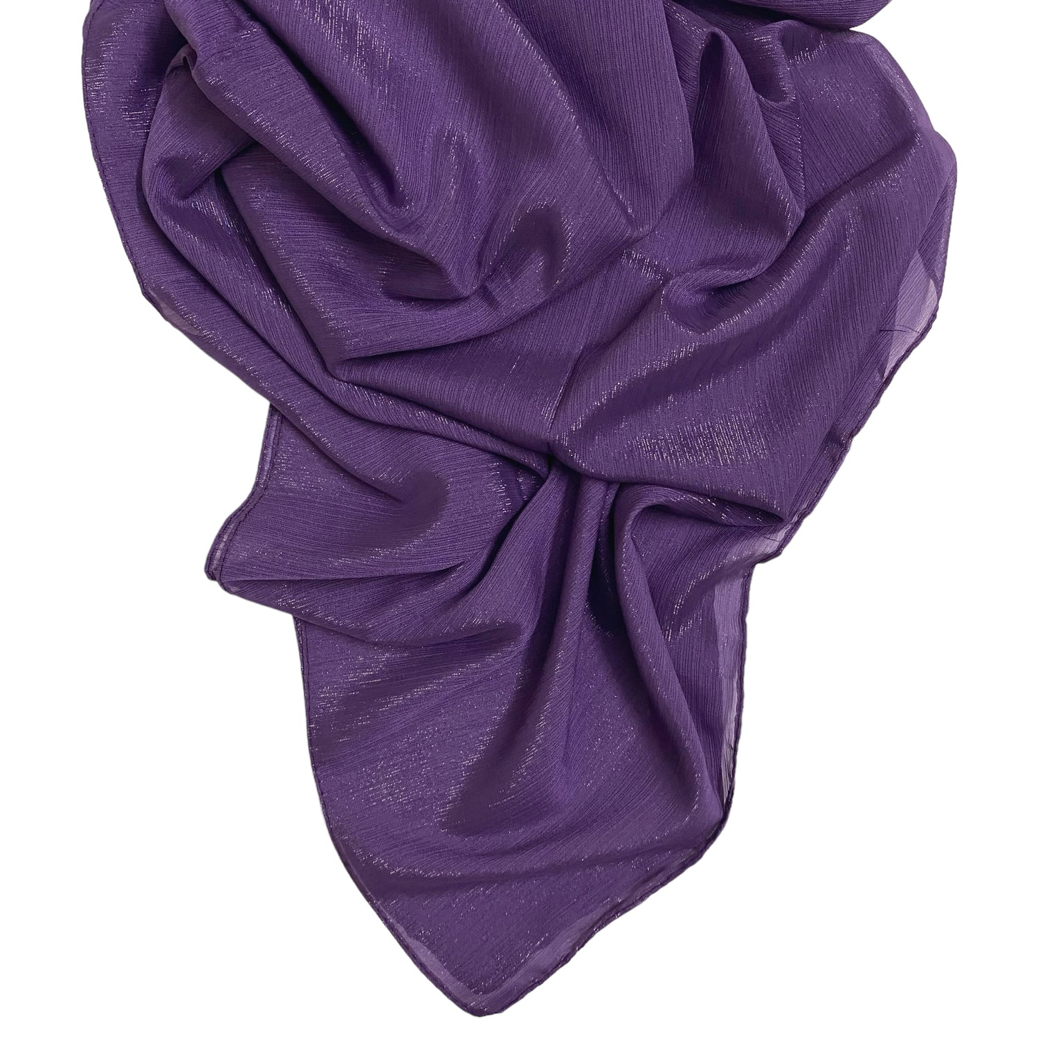Gleamz Crinkle Silk Hijab – Royal Purple