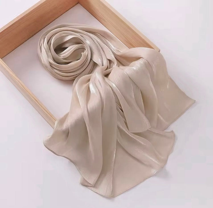 Starlit Organza Shimmer - Biscuit