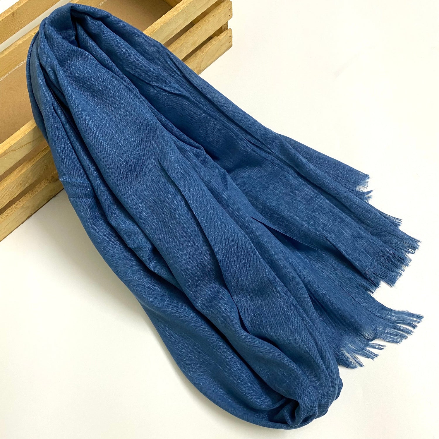 Premium Turkish – Slub Textured (Wider Width) – Deep French Blue