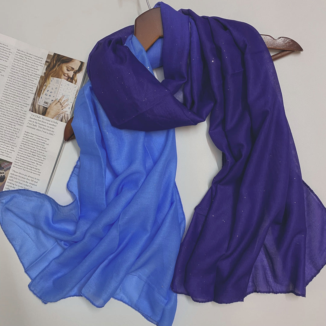 Glittered Ombre – Sky Blue & Cobalt