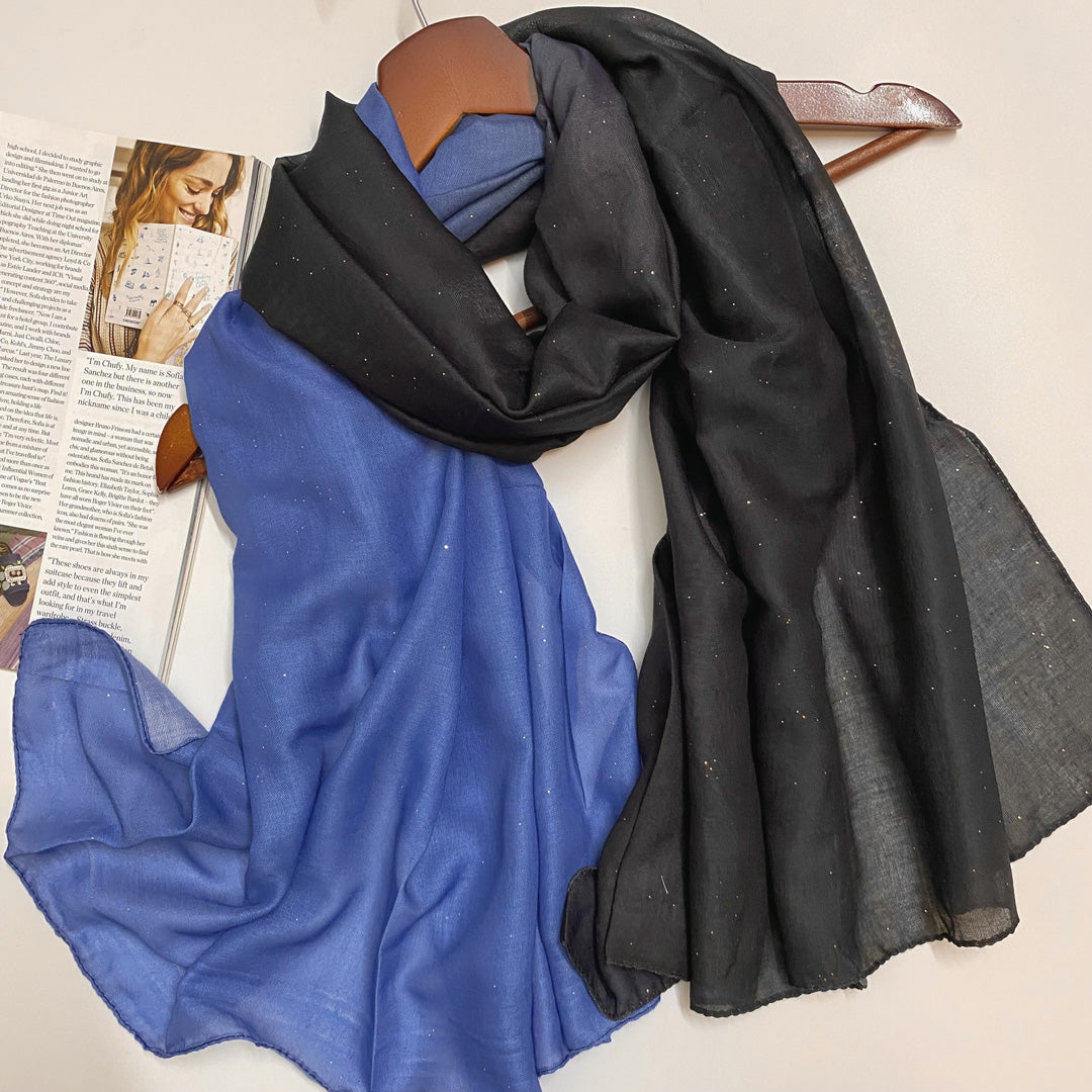 Glittered Ombre – Denim & Black