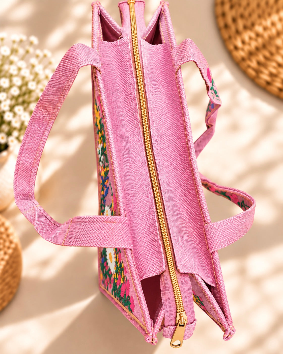 WILDFLOWER TOTE BAG - CANDY PINK