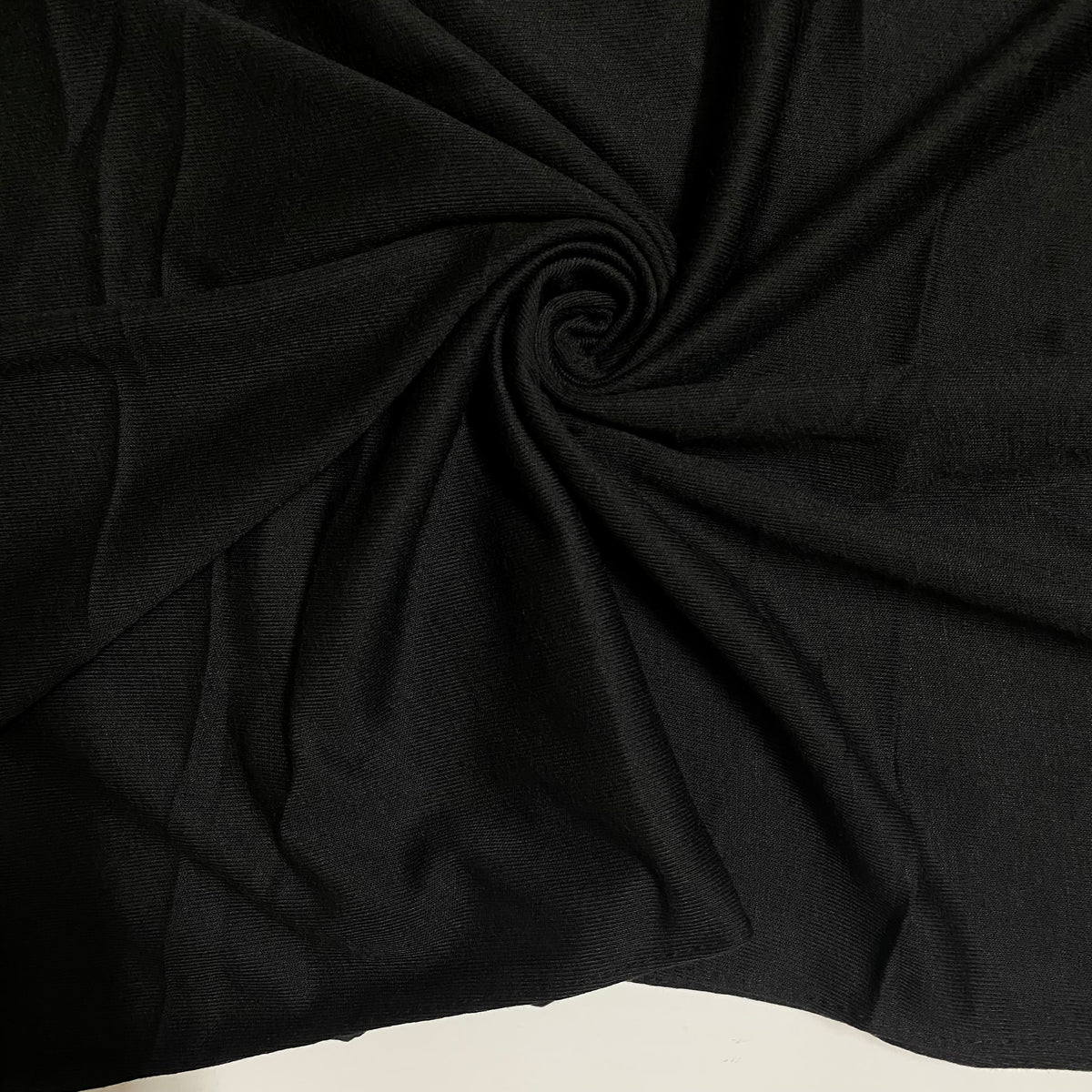 Plain Jersey Hijabs - Black