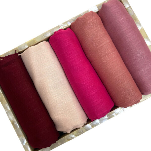 “Tender Rose” Premium Turkish (Regular Width) Hijab Bundle