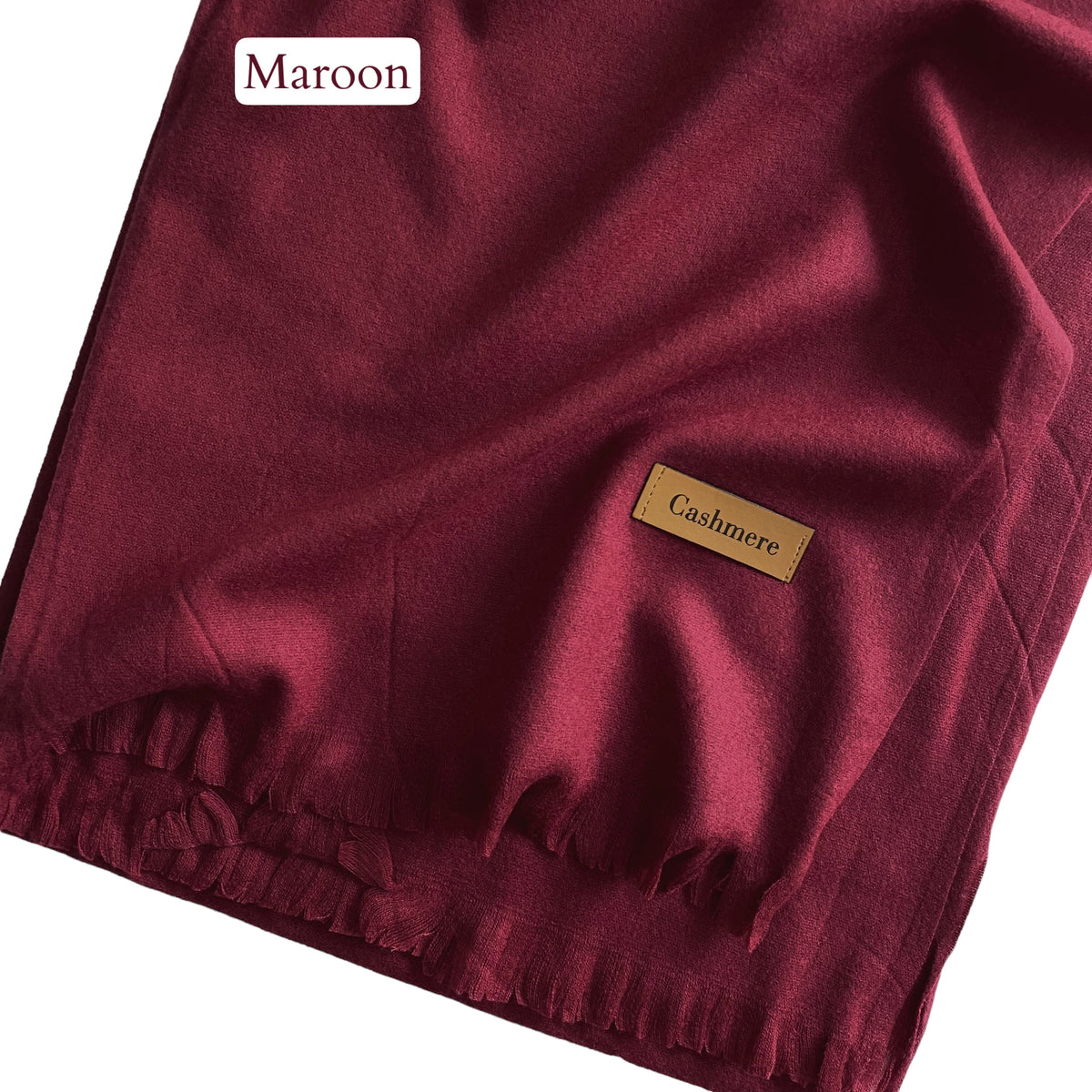Plain Woolen Cashmere - Maroon