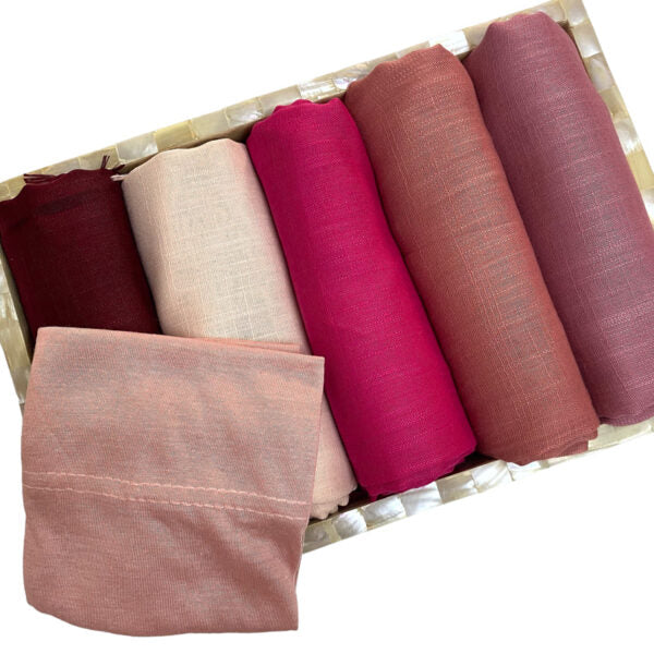 “Tender Rose” Premium Turkish (Regular Width) Hijab Bundle