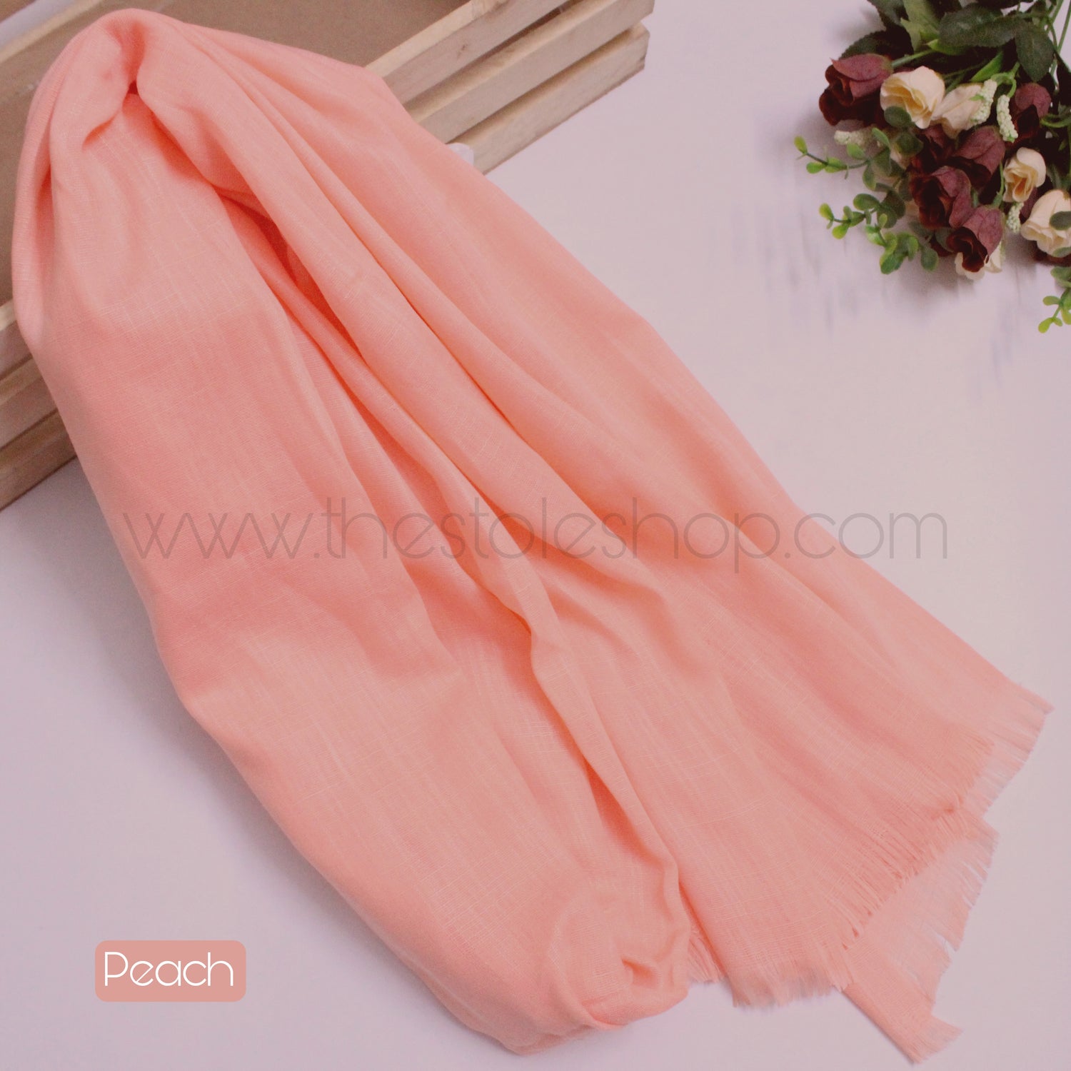 Premium Turkish – Slub Textured (Regular Width) – Peach