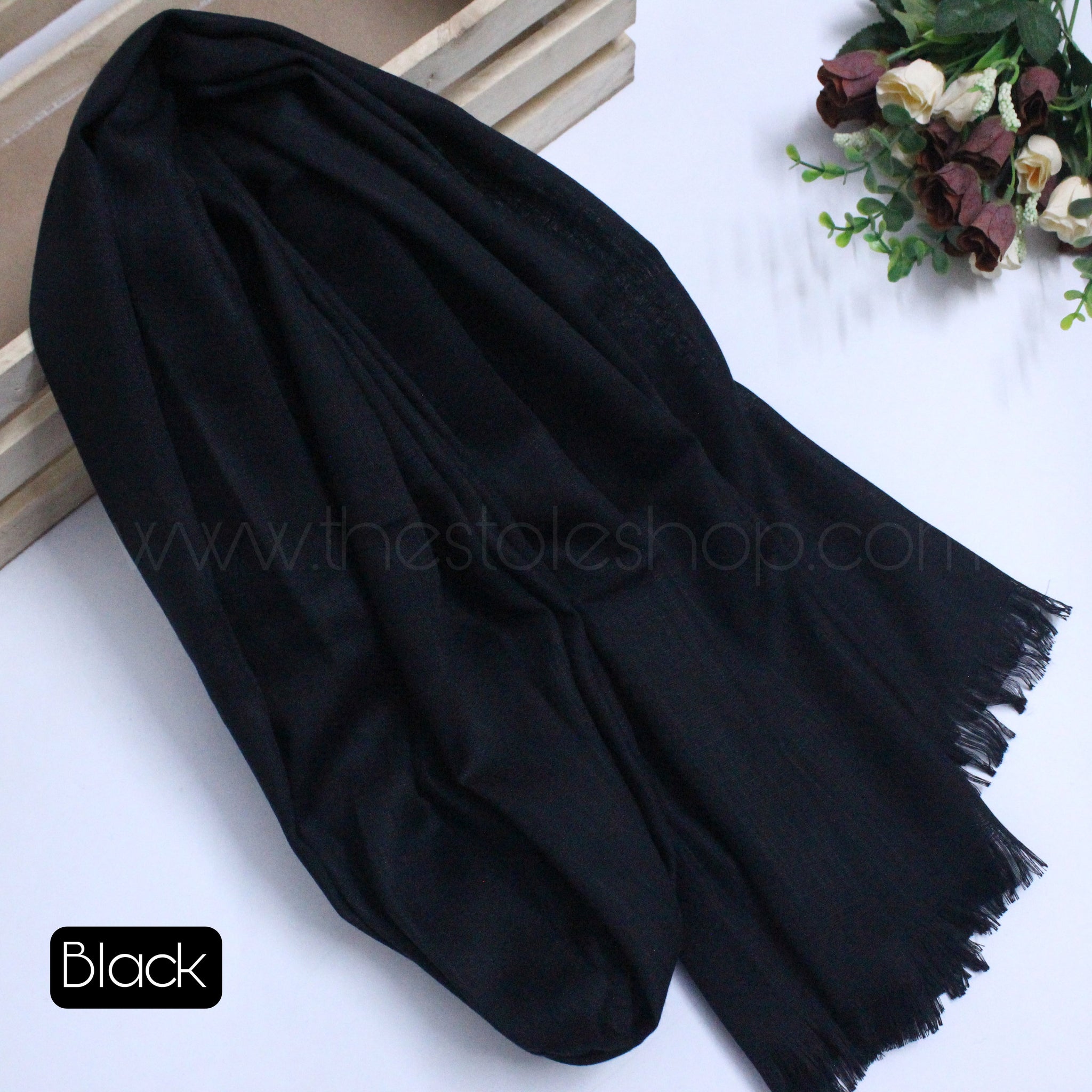 Premium Turkish – Slub Textured (Regular Width) – Black