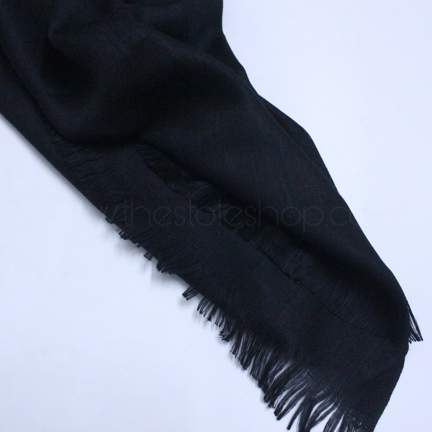 Premium Turkish – Slub Textured (Regular Width) – Black