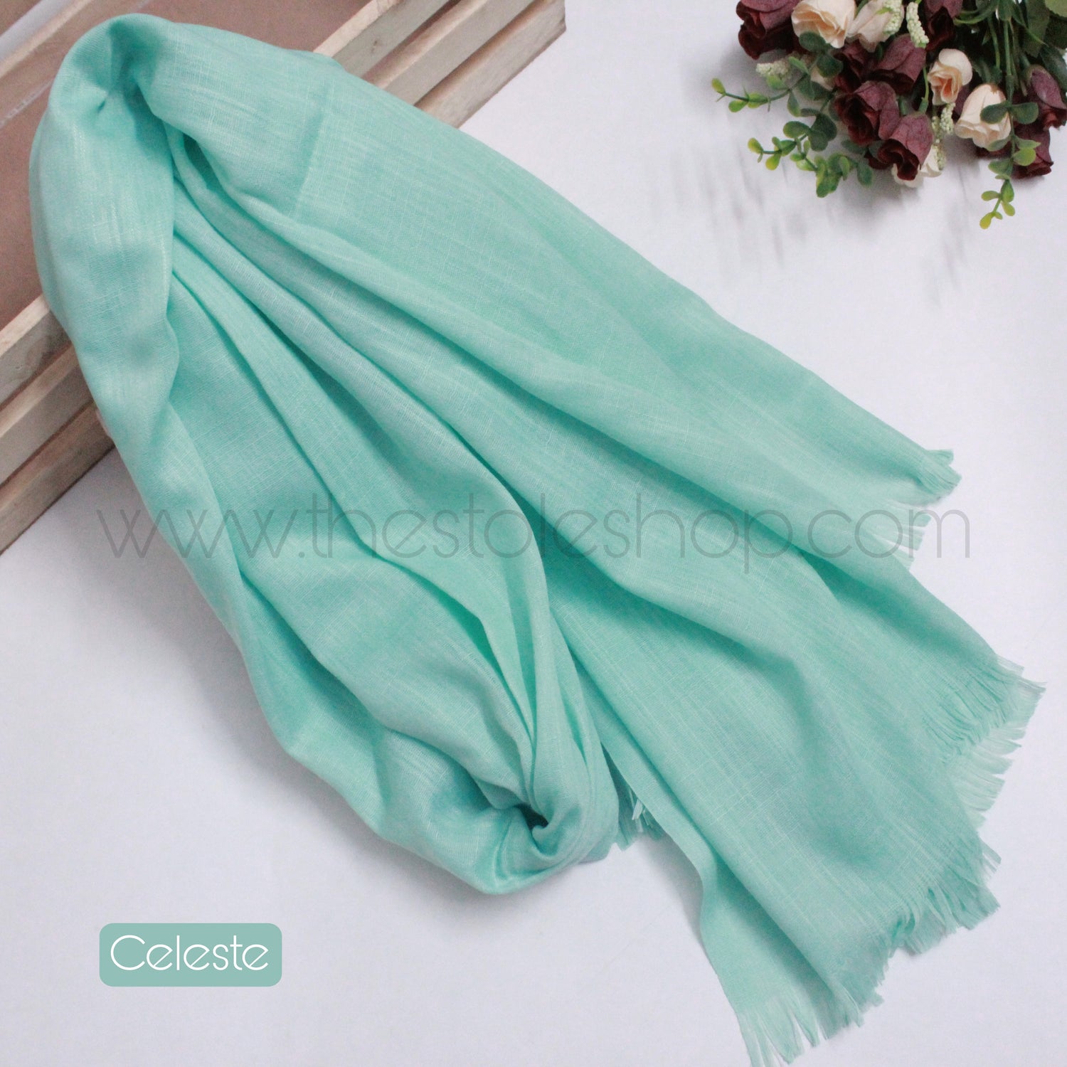 Premium Turkish – Slub Textured (Regular Width) – Celeste