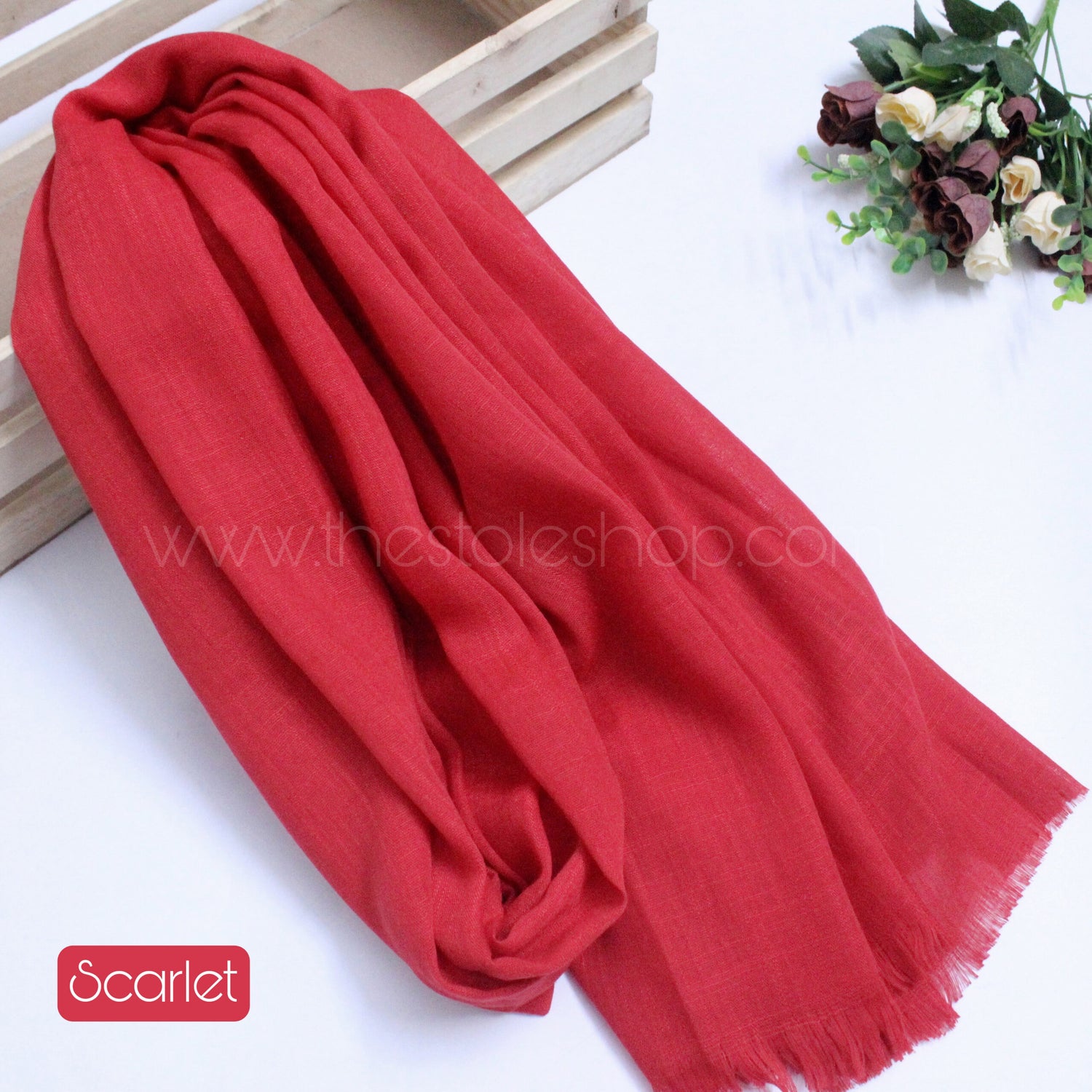 Premium Turkish – Slub Textured (Wider Width) – Red