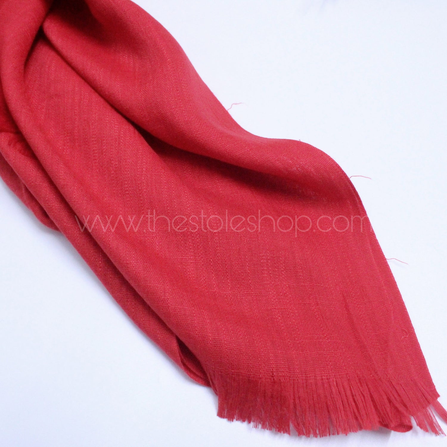 Premium Turkish – Slub Textured (Wider Width) – Red