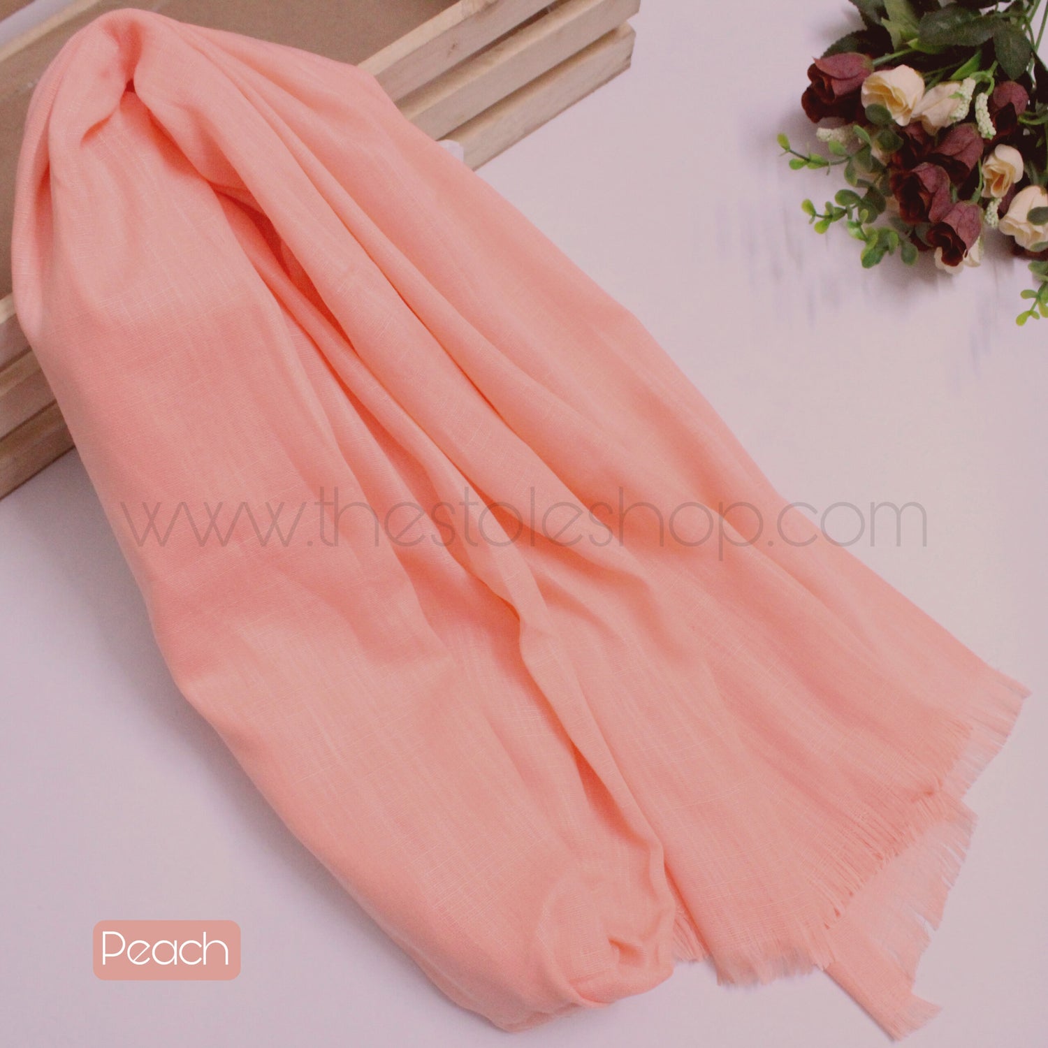 Premium Turkish – Slub Textured (Wider Width) – Peach