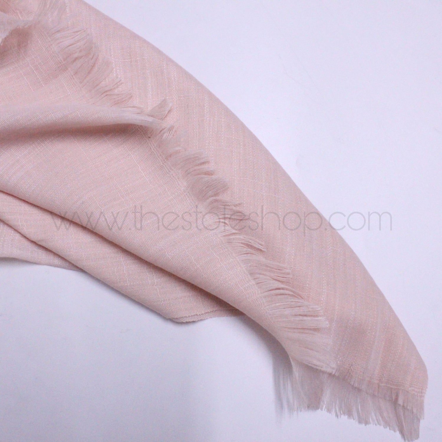 Premium Turkish – Slub Textured (Wider Width) – Powder Pink