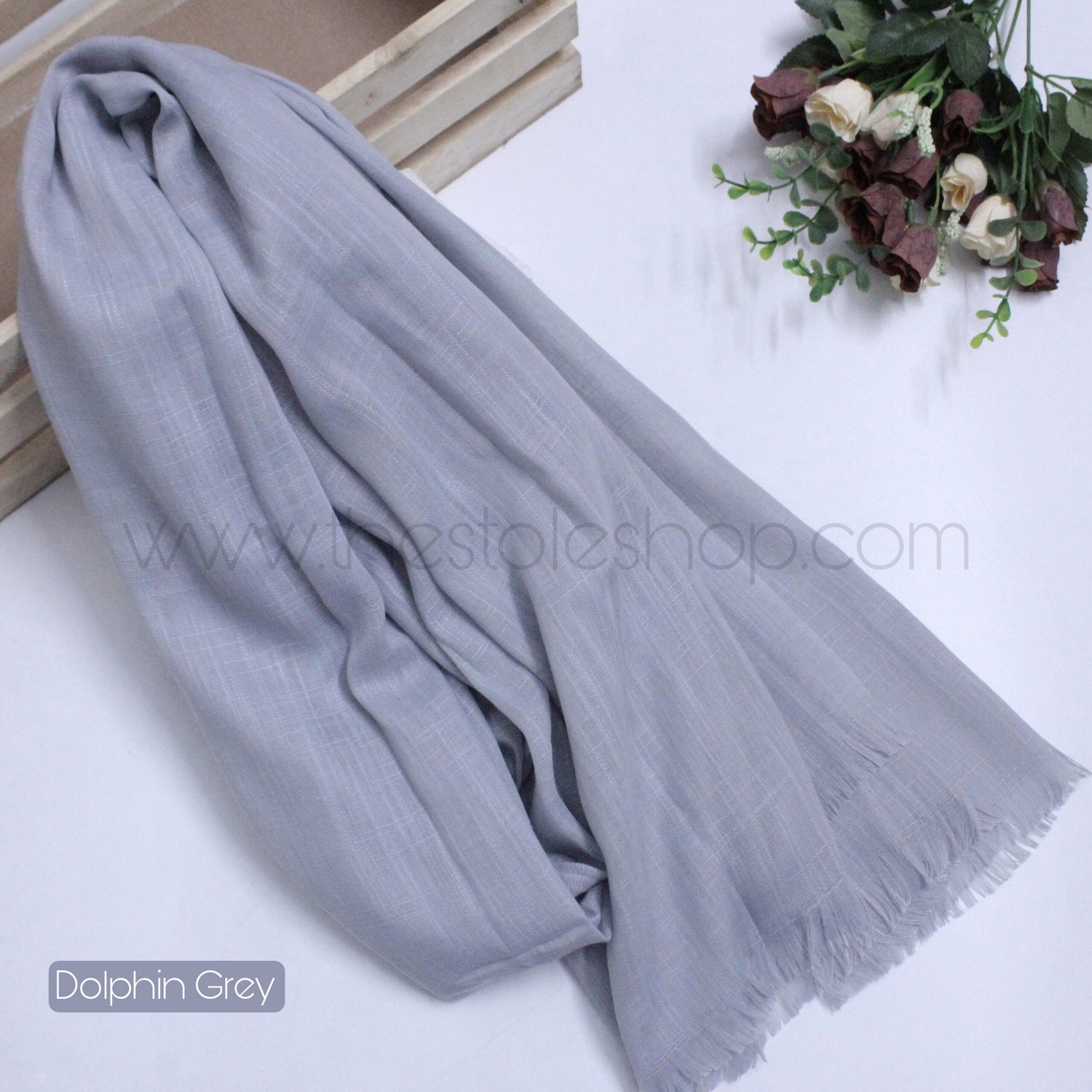 Premium Turkish – Slub Textured (Wider Width) – Dolphin Grey