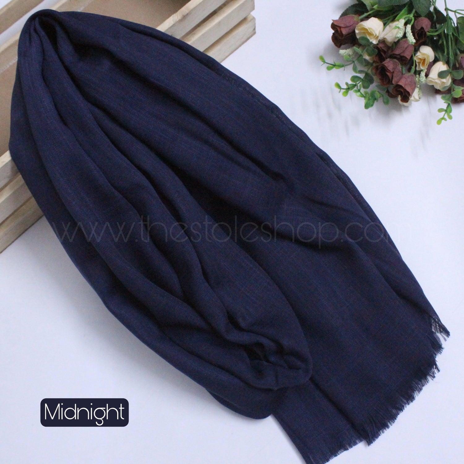 Premium Turkish – Slub Textured (Wider Width) – Midnight