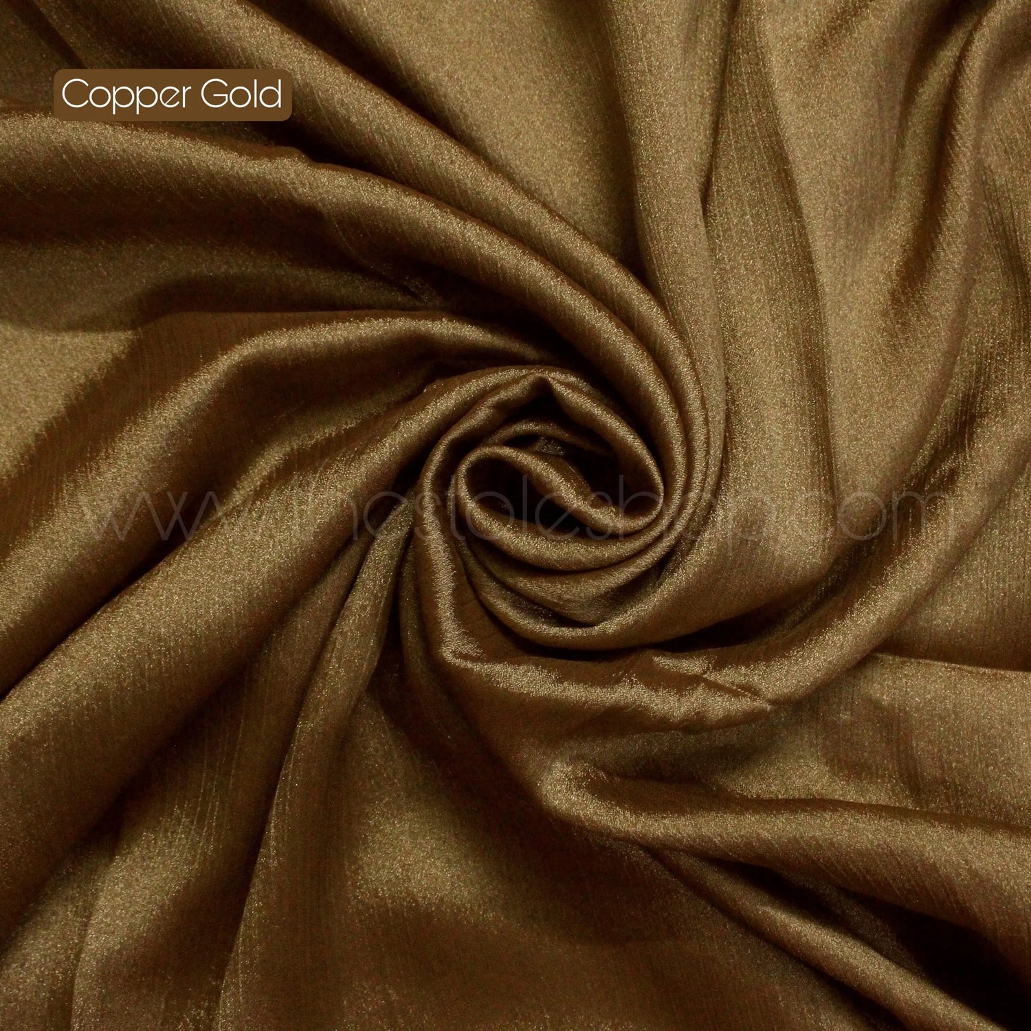 Metallics Gold Crinkle Silk Hijab – Copper Gold