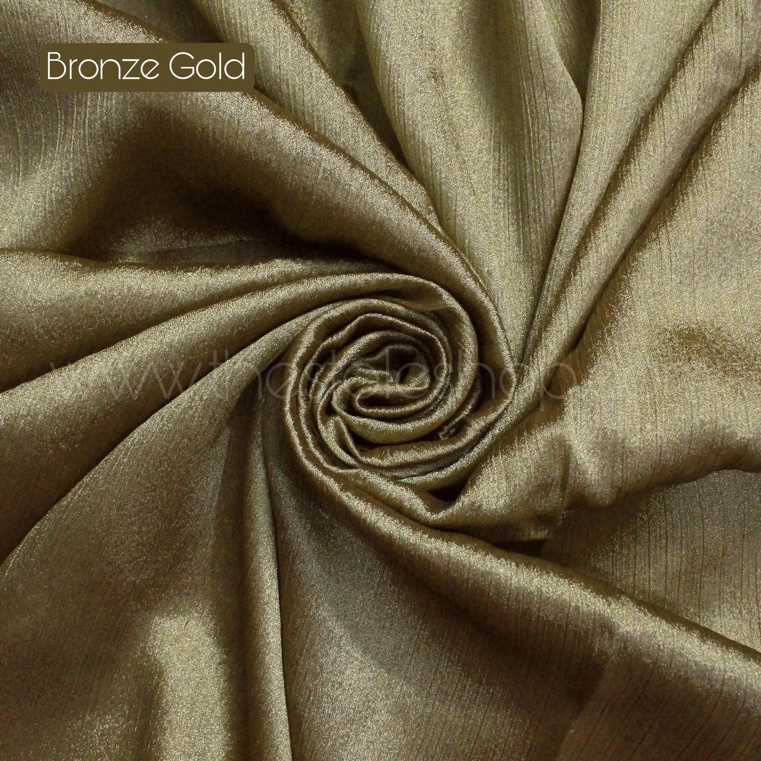 Metallics Gold Crinkle Silk Hijab – Bronze Gold