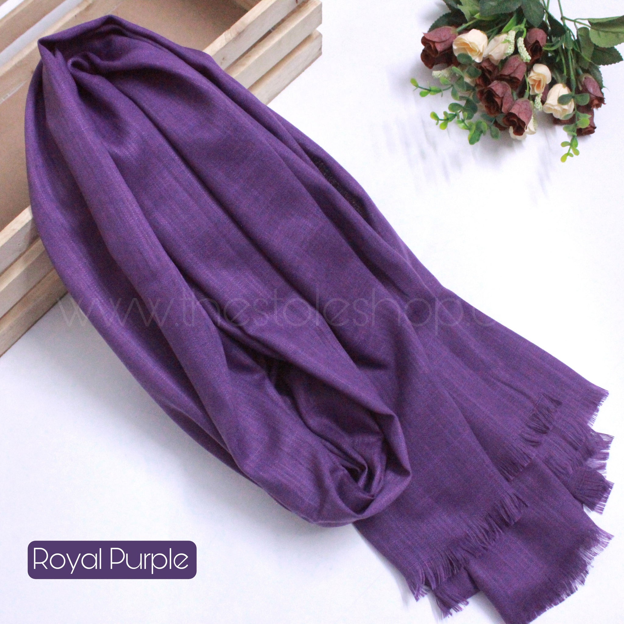 Premium Turkish – Slub Textured (Regular Width) – Royal Purple