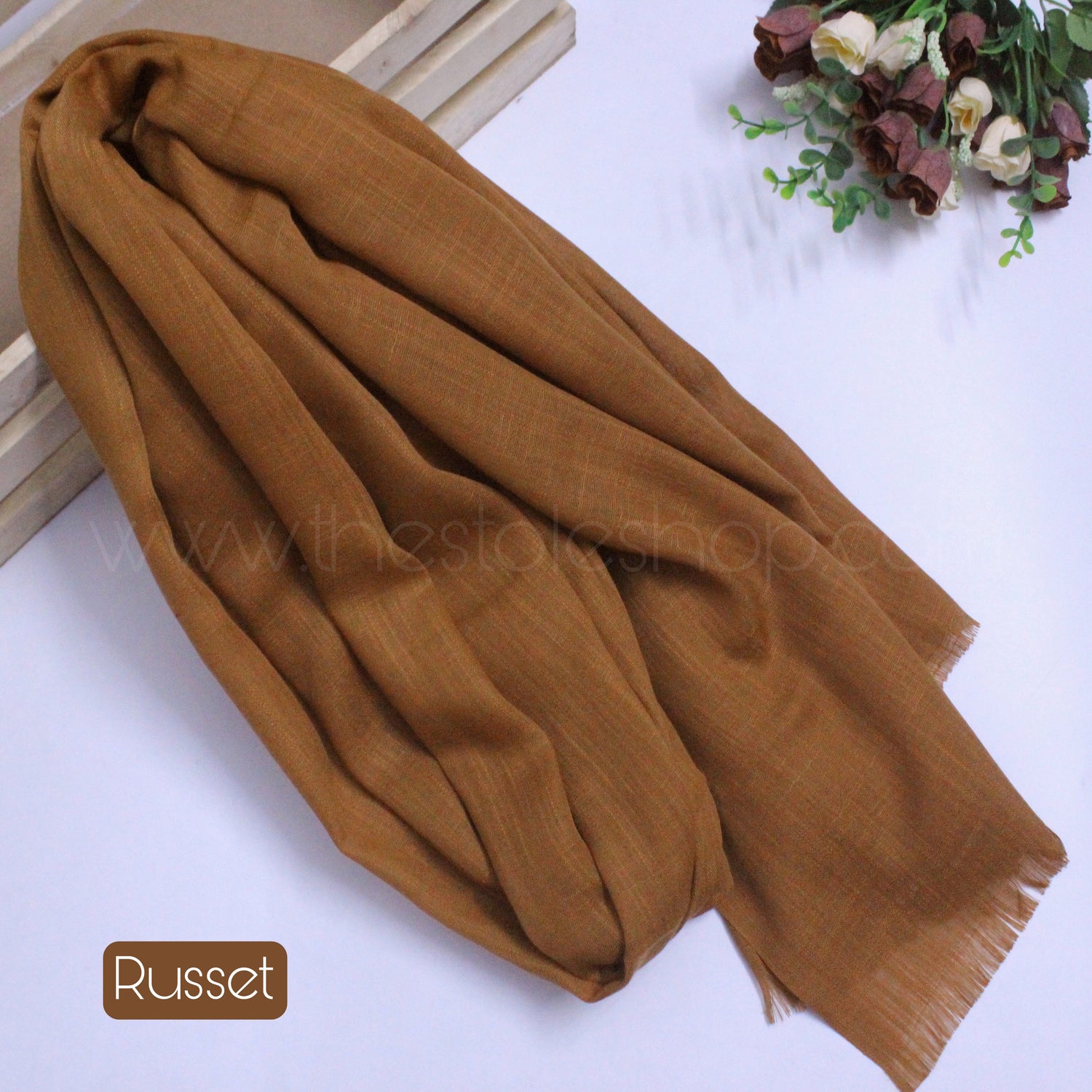 Premium Turkish – Slub Textured (Regular Width) – Russet