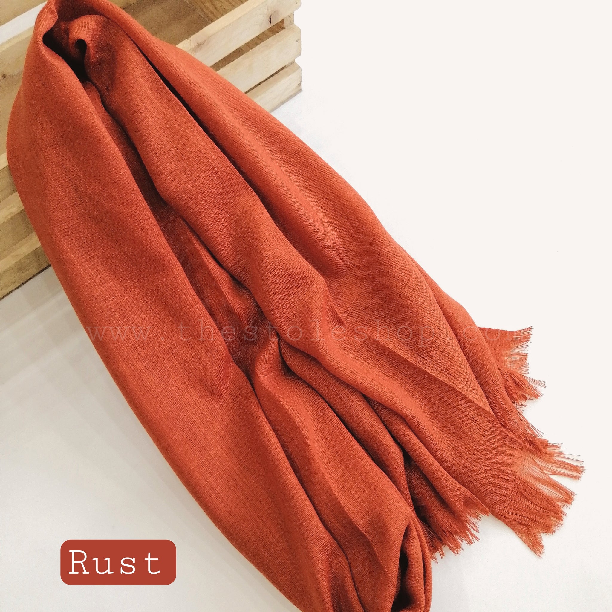 Premium Turkish – Slub Textured (Regular Width) – Rust
