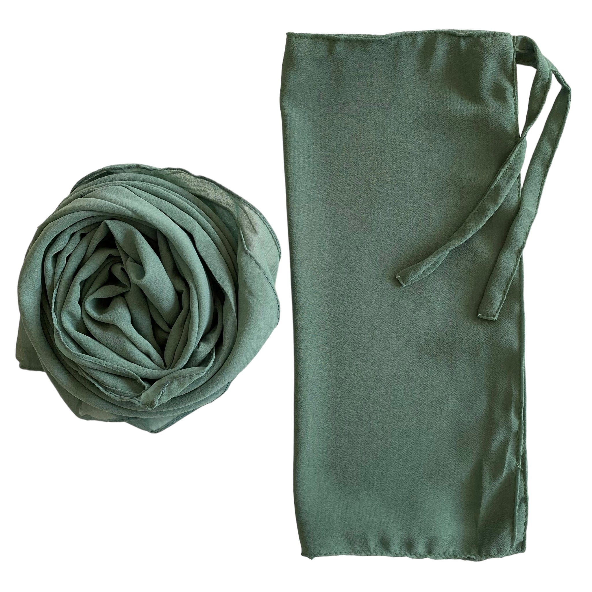 Matching Hijab & Niqab Sets - Sage Green