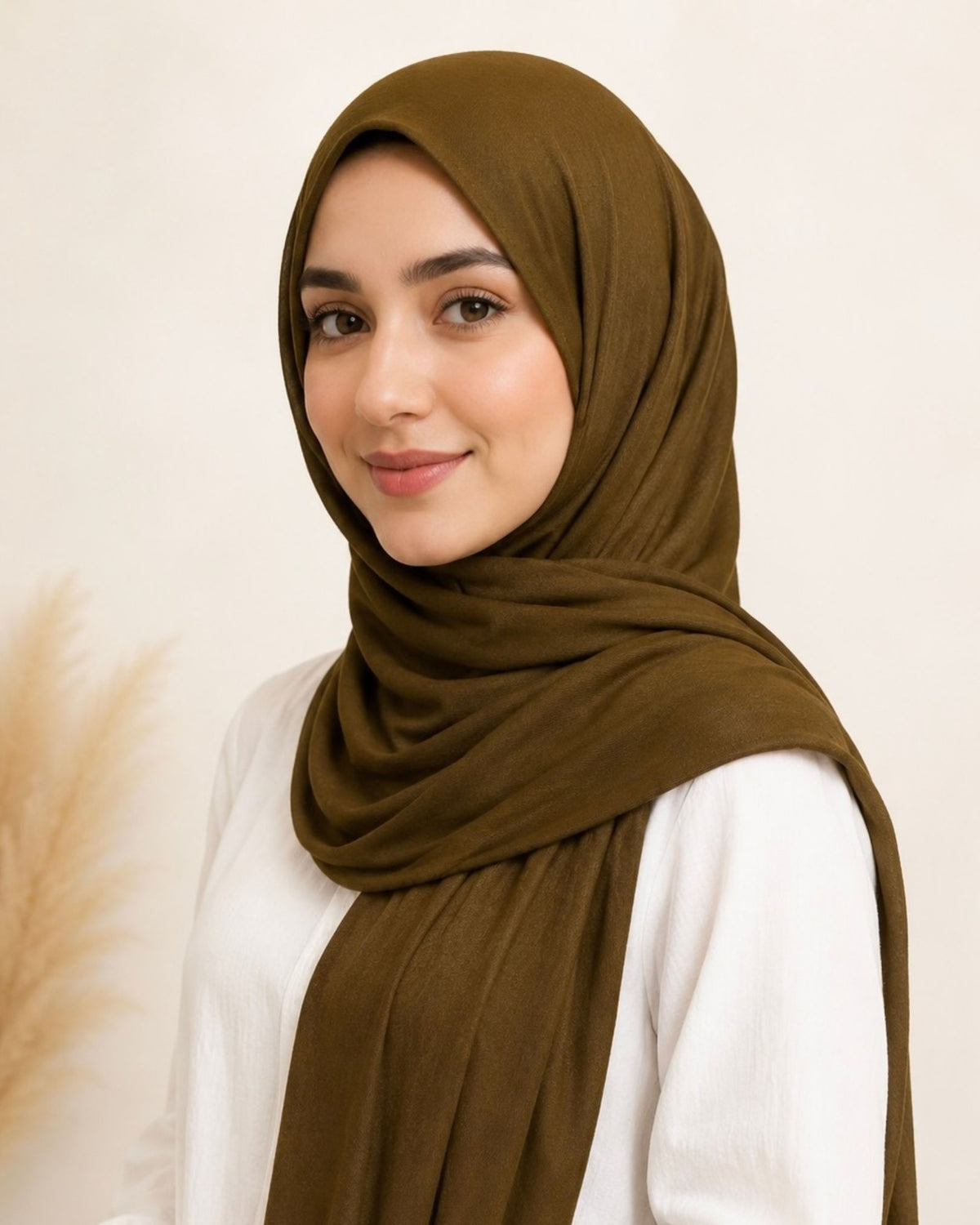 PREMIUM BAMBOO JERSEY HIJAB - OLIVE