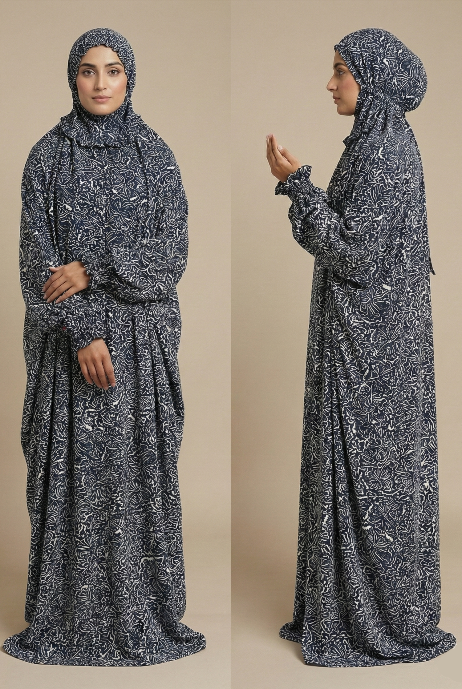 Premium Full Length Namaz Chadar With Sleeves (Imported Fabric)