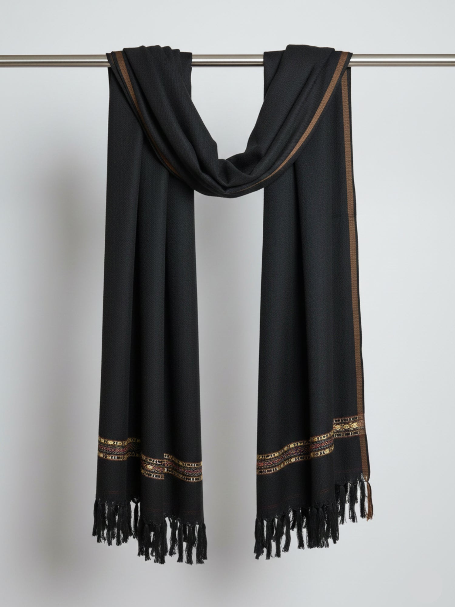 Plain Winter Shawls - Black (Unisex)