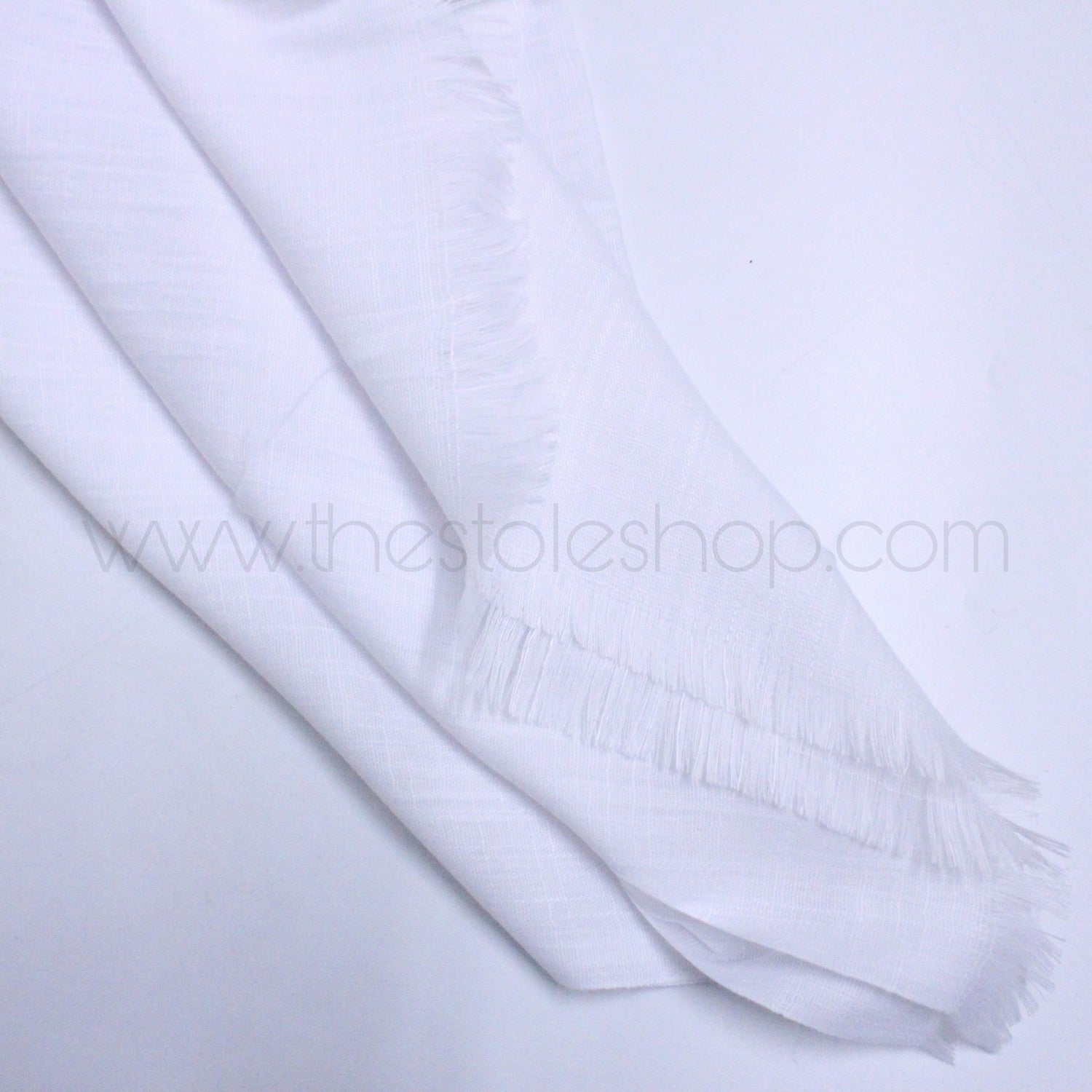 Premium Turkish – Slub Textured (Regular Width) – White