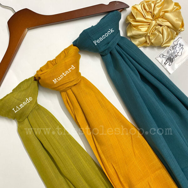 “Citrus” Premium Turkish (Regular Width) Hijab Bundle of 3