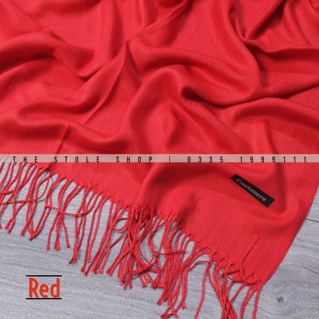 Plain Winter Cashmere Hijab – Red