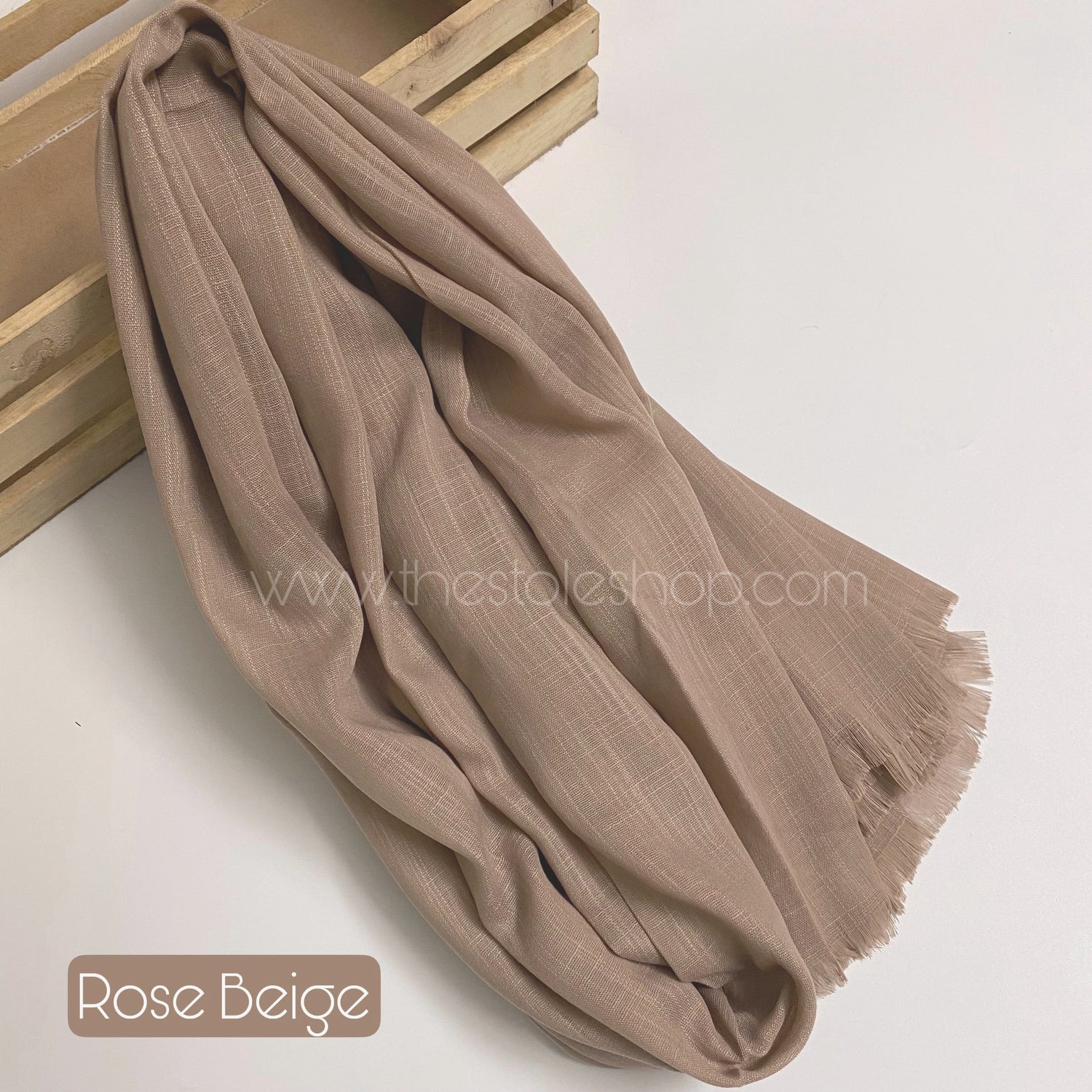Premium Turkish – Slub Textured (Regular Width) – Rose Beige