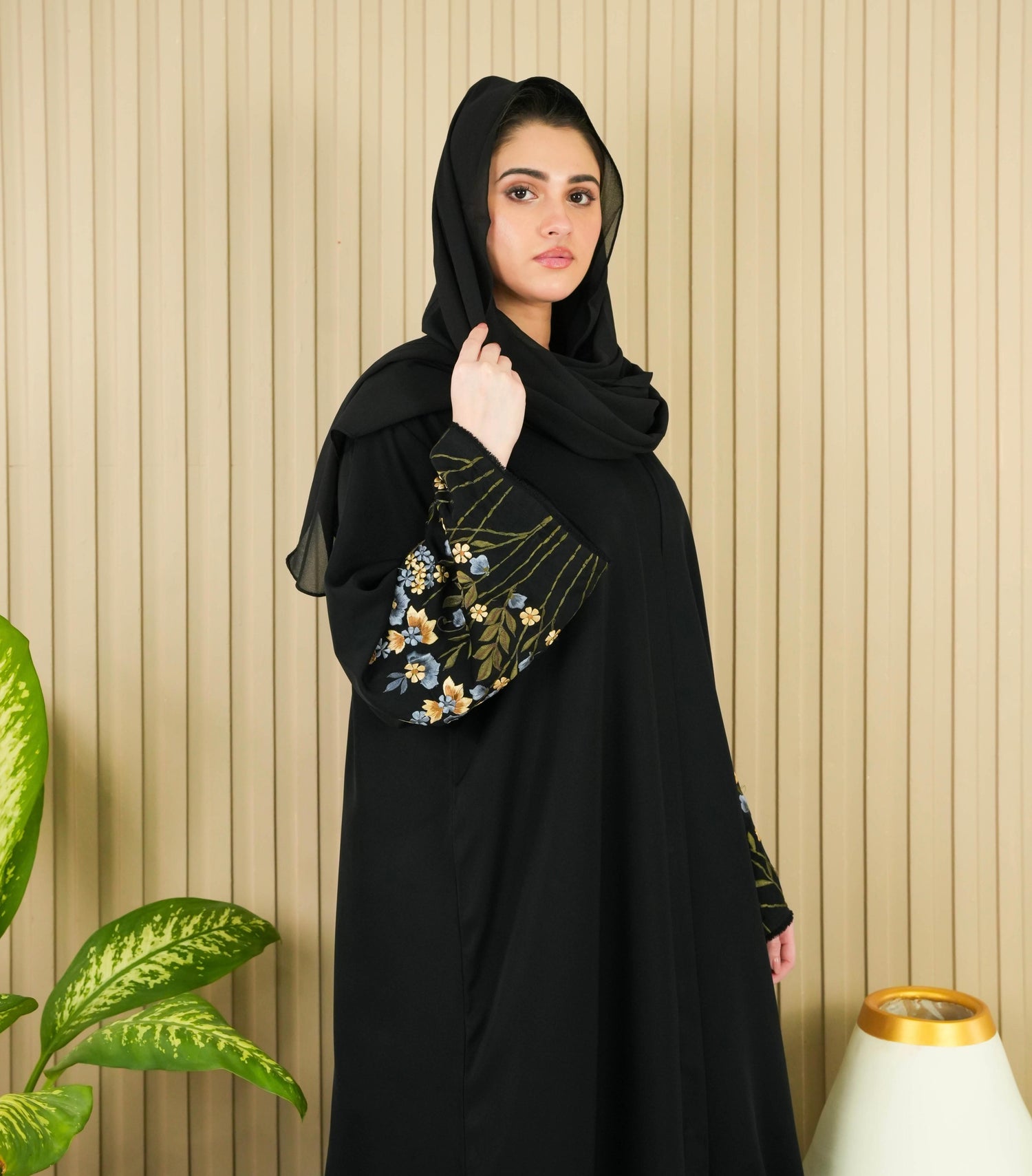 Florina Signature Abaya - Black (With Free Delivery)