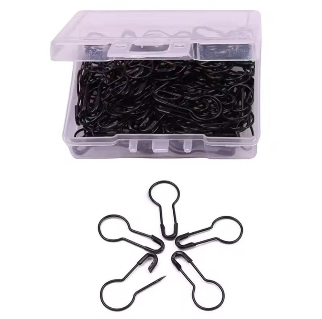 Box of Pear Pin (Snag free pins) – Black