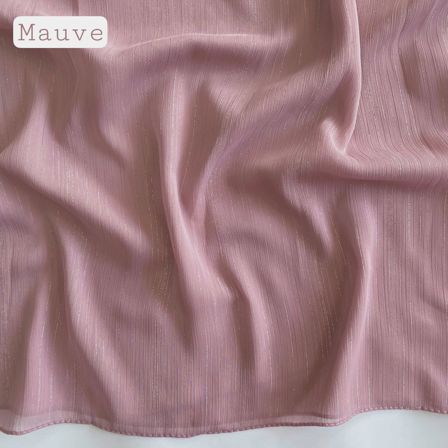 Glossy Streaks Chiffon Hijabs – Mauve