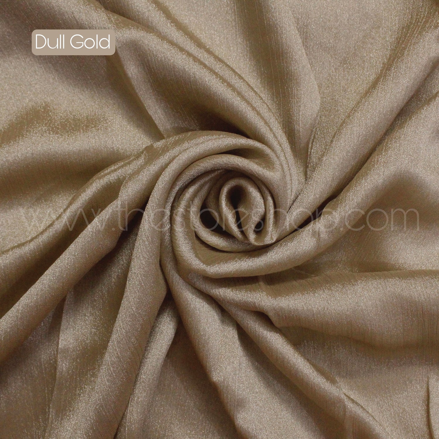 Metallics Gold Crinkle Silk Hijab – Dull Gold
