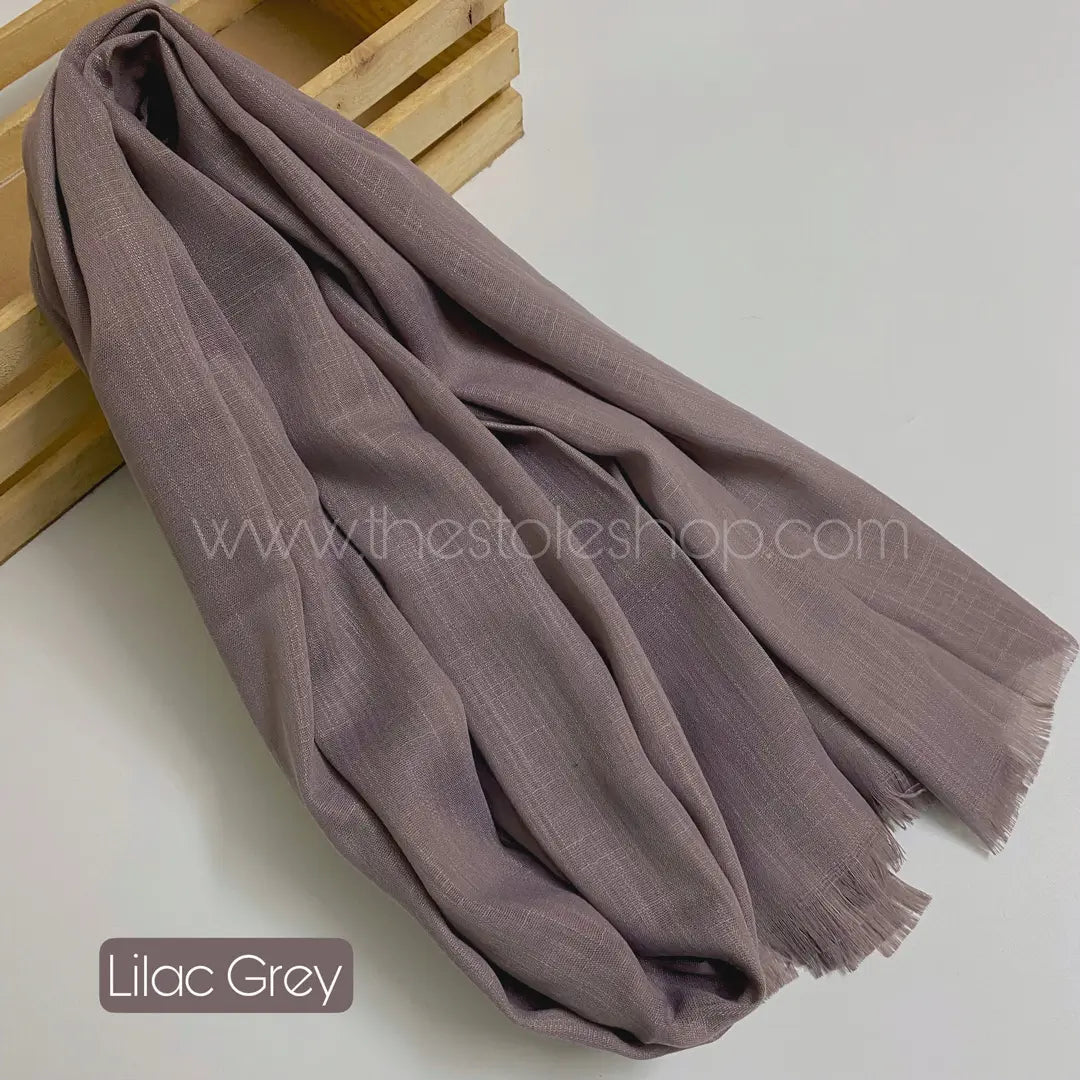 Premium Turkish – Slub Textured (Regular Width) – Lilac Grey