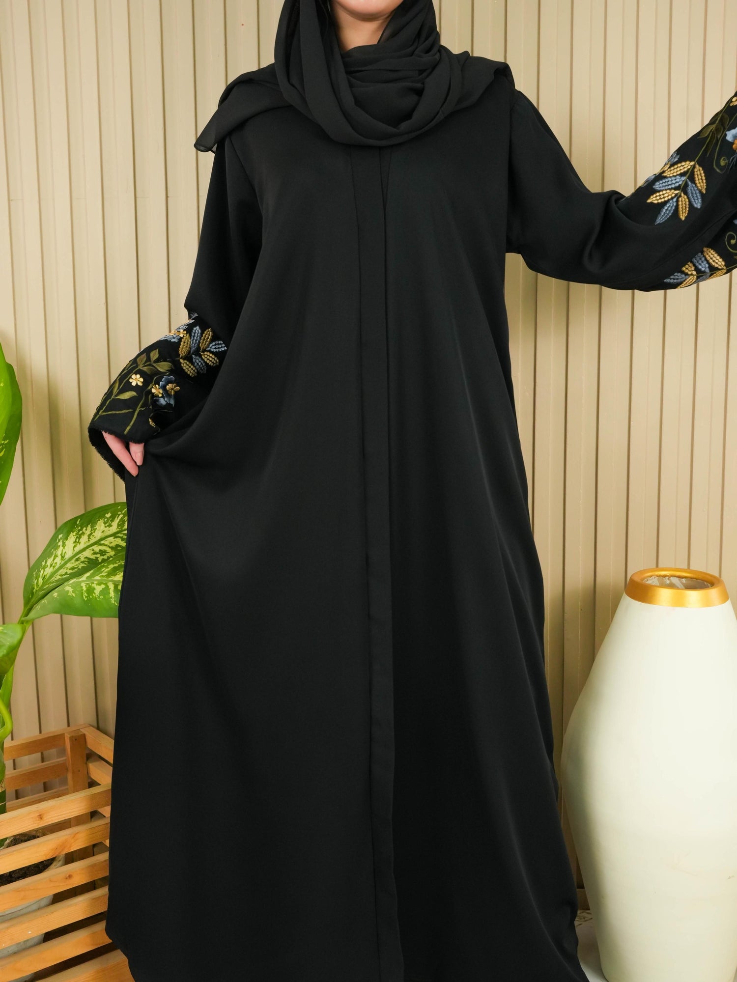 Florina Signature Abaya - Black (With Free Delivery)