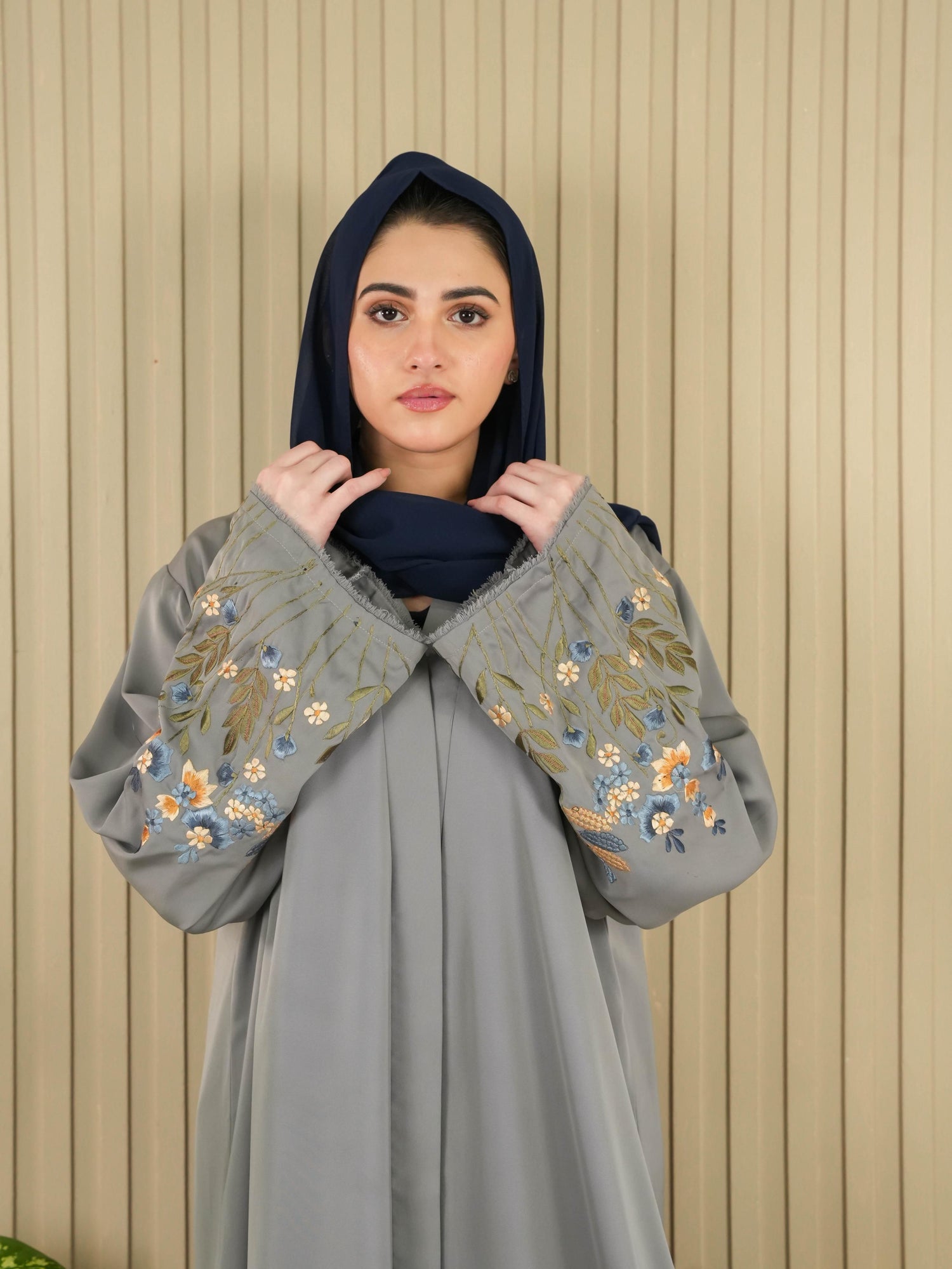 Florina Signature Abaya - Grey