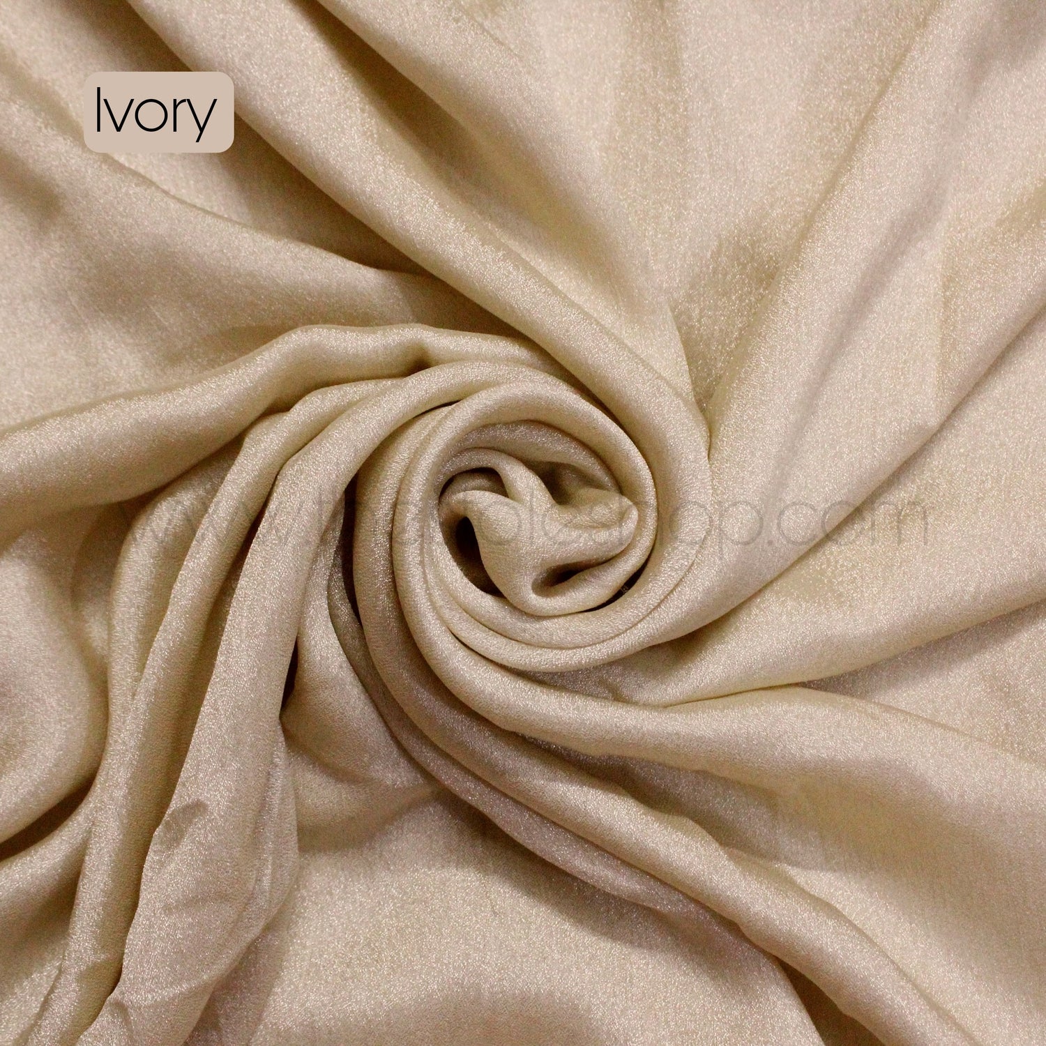 Metallics Gold Crinkle Silk Hijab – Ivory