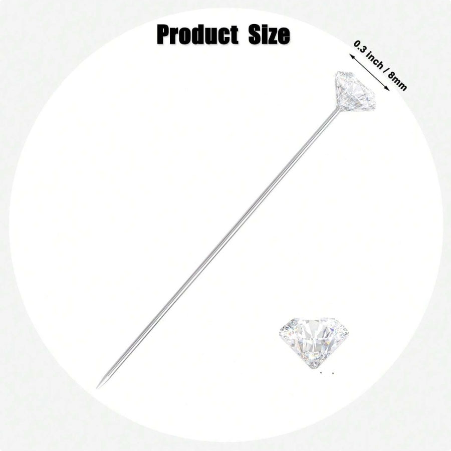 Crystal Hijab Pin - Transparent