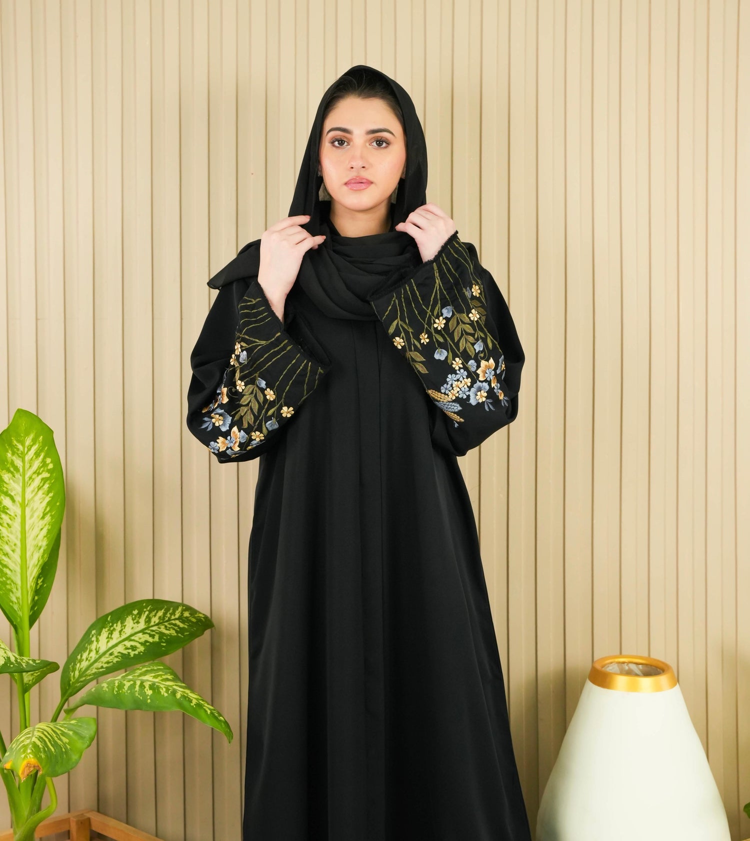 Florina Signature Abaya - Black (With Free Delivery)