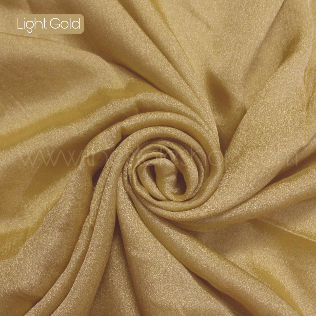 Metallics Gold Crinkle Silk Hijab – Light Gold