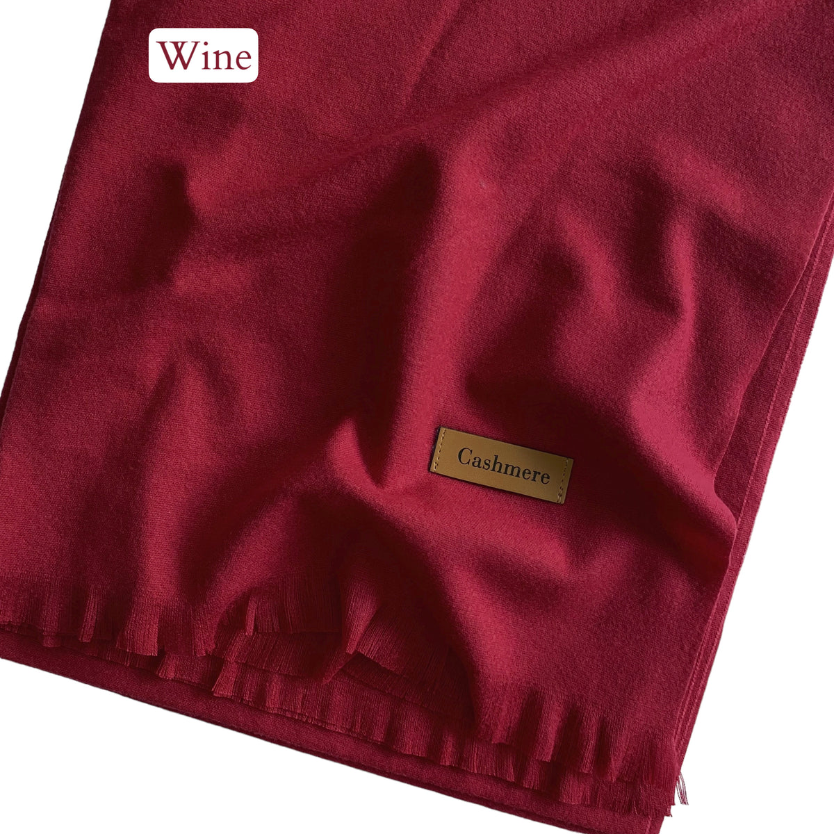 Plain Woolen Cashmere - Wine